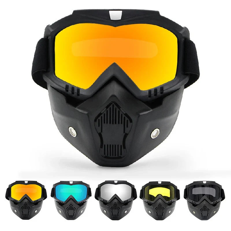 Dustproof Motocross Goggles with Full-Face Mask | Anti-Fog & Windproof