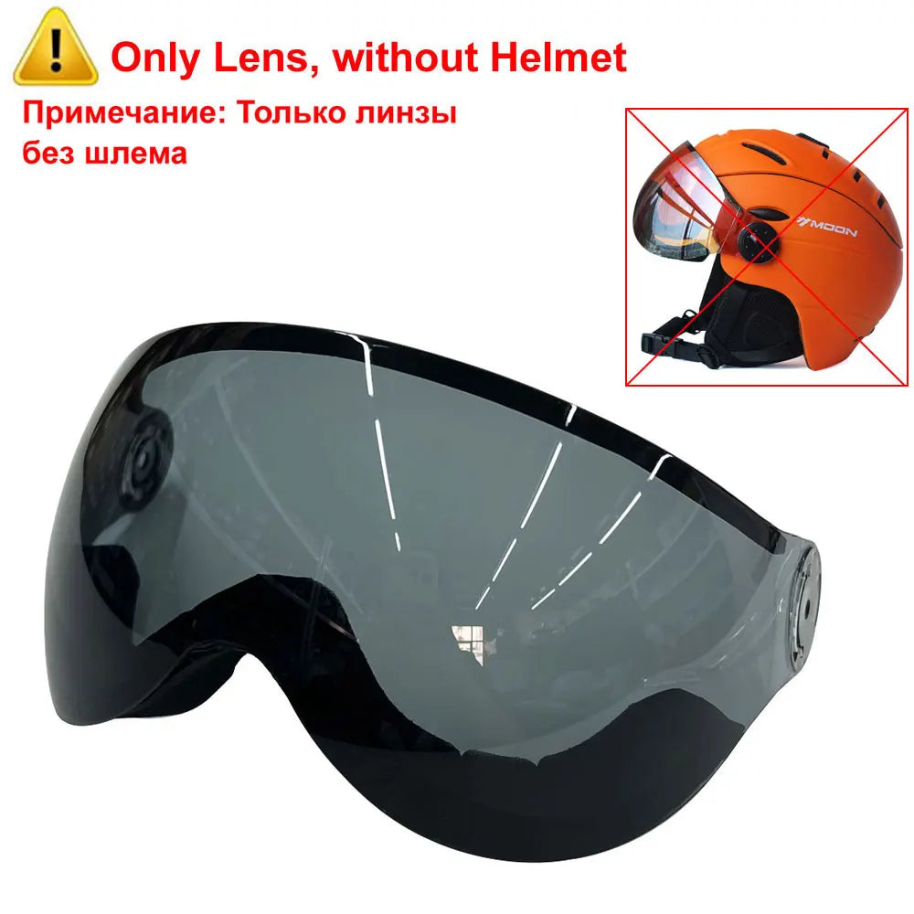 Professional Half-Covered Ski Helmet with Goggle Strap – Lightweight Winter Sports Protection