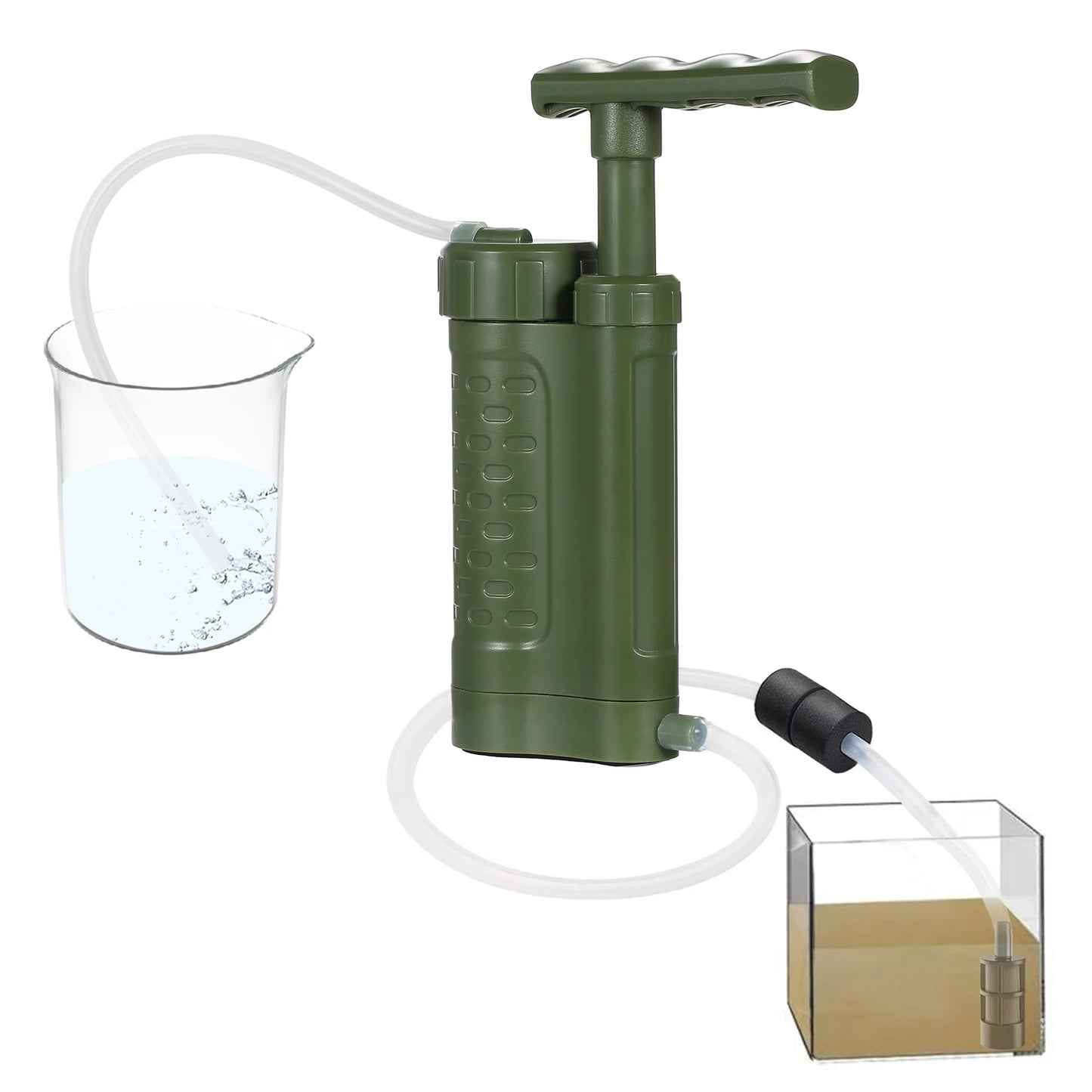 Portable Water Purifier Pump, Outdoor Survival