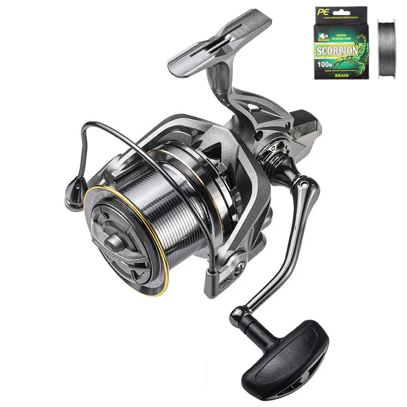 Big Spinning Fishing Reel - 20kg Max Drag, Corrosion-Resistant
