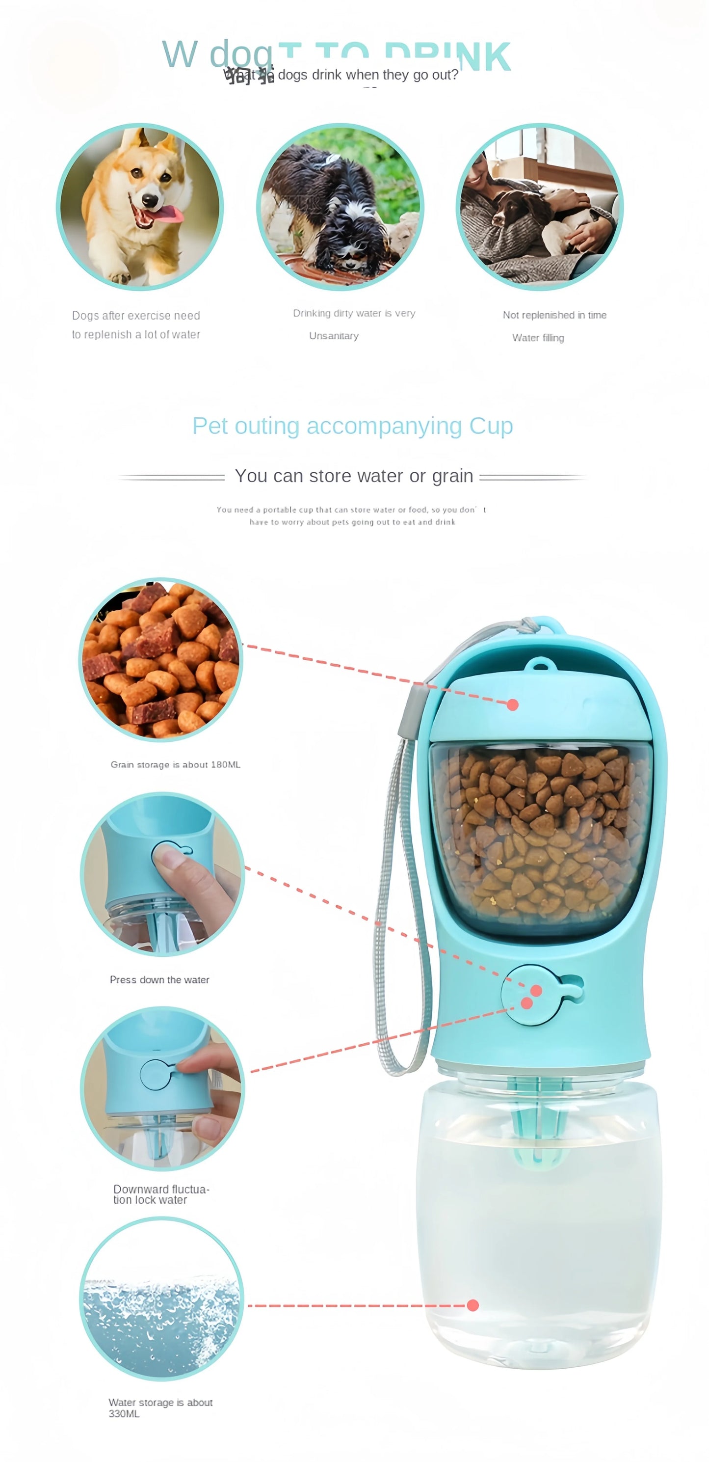 Survival Now™ Portable Pet Food & Water Storage