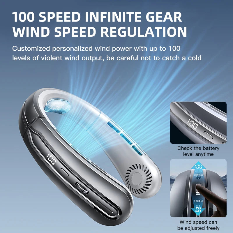 Survival Now™ Bladeless Hanging Neck Fan