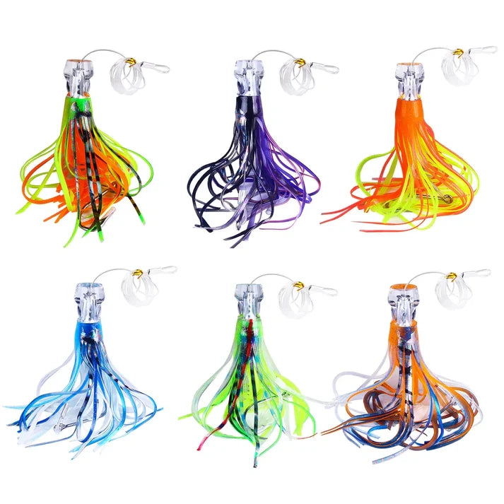 Resin Head Octopus Soft Skirt Lure – 65g & 100g