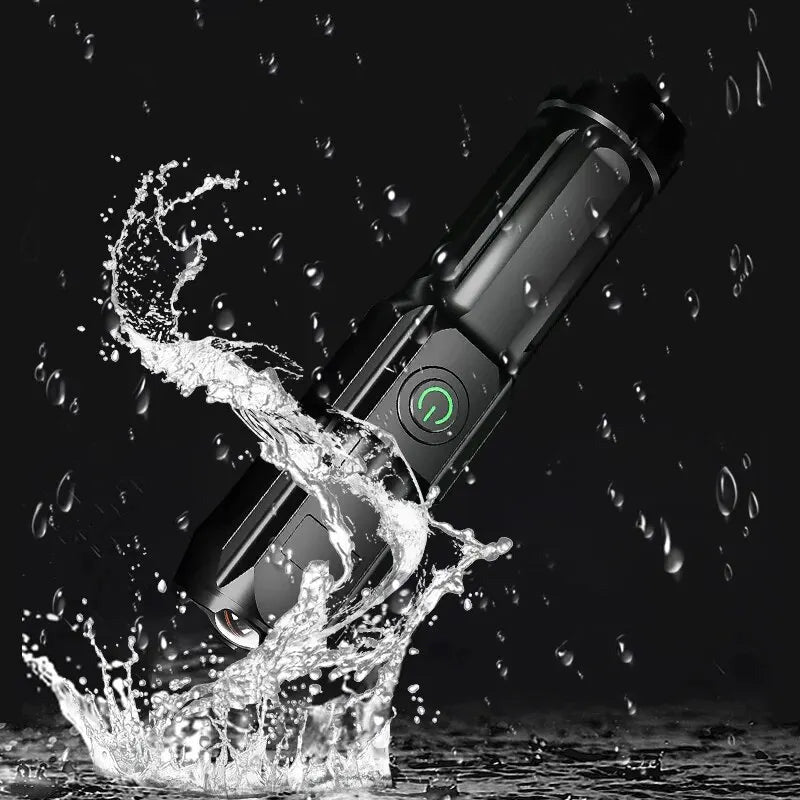 Powerful 100,000 Lumen LED Flashlight – USB Rechargeable