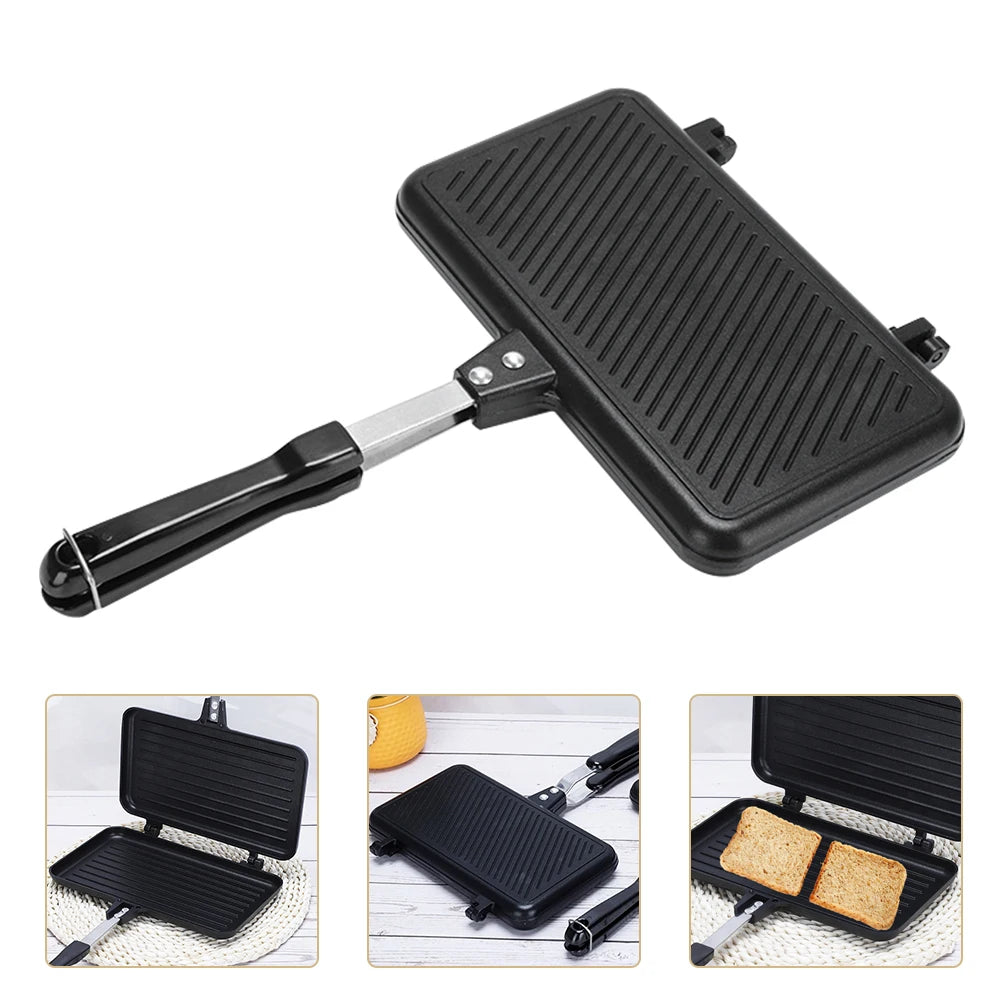 Double-Sided Sandwich Fry Maker – Non-Stick Kitchen and Camping Cookware