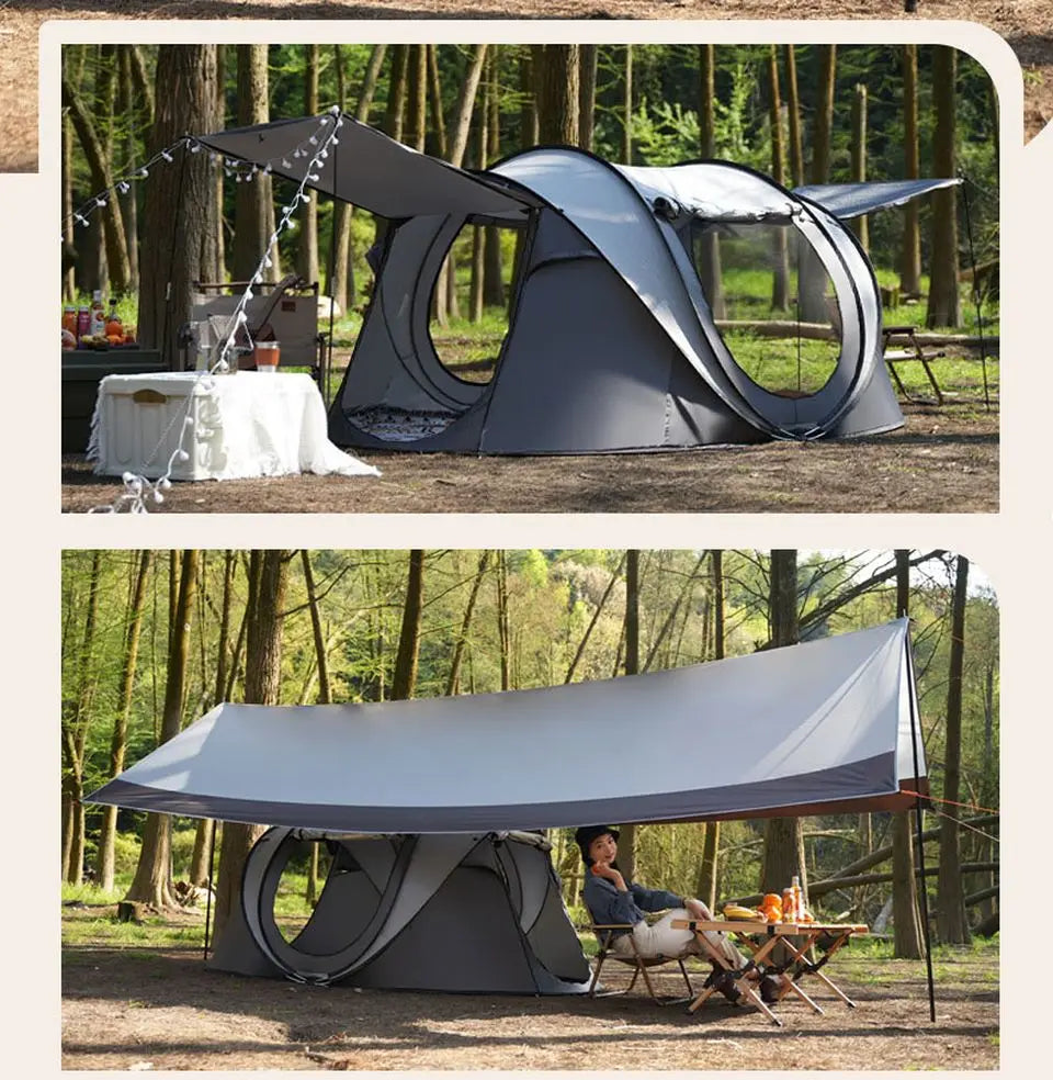 Automatic Pop-Up Tunnel Tent | Instant Setup & Weatherproof