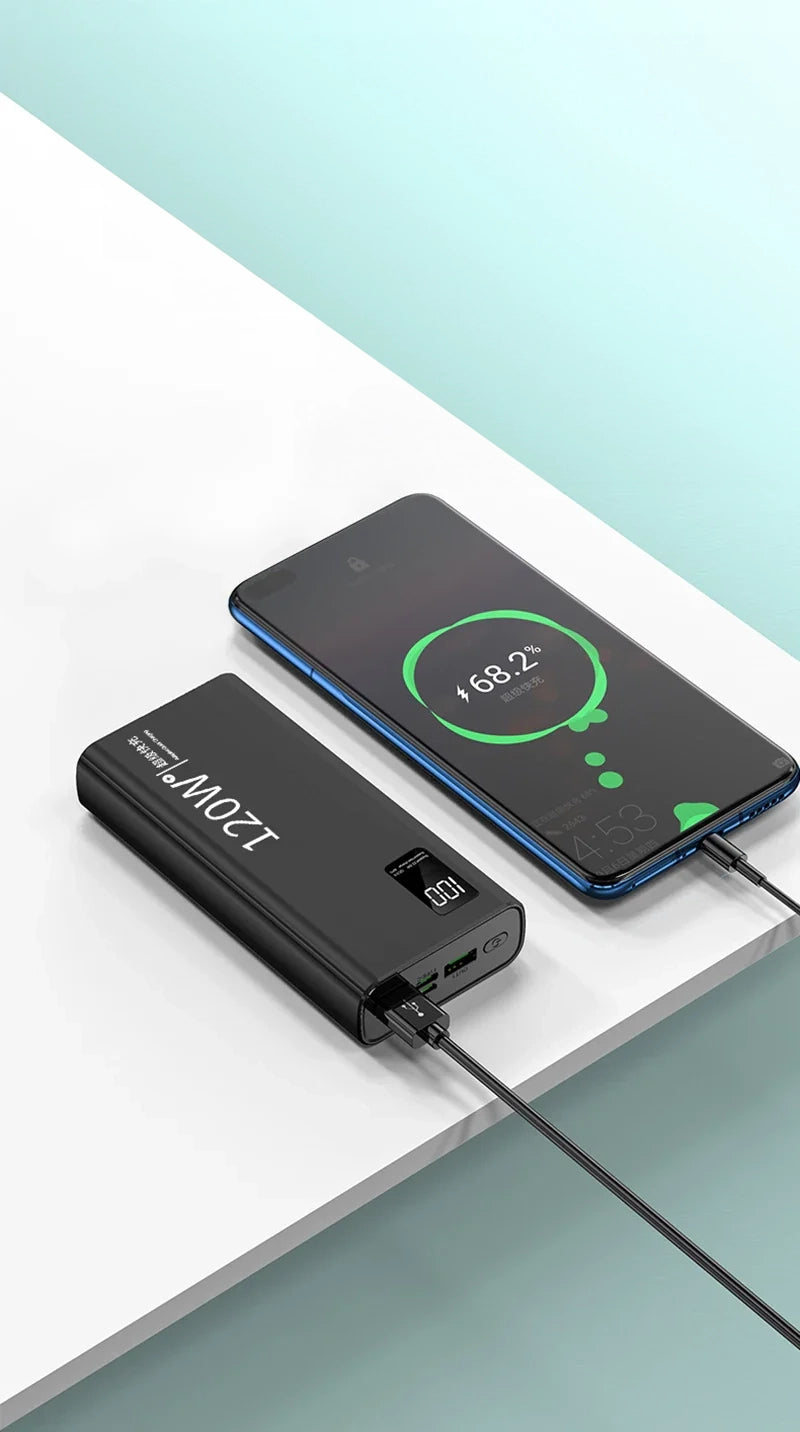 120W Power Bank - 50,000mAh Ultra-Fast Charging for All Devices
