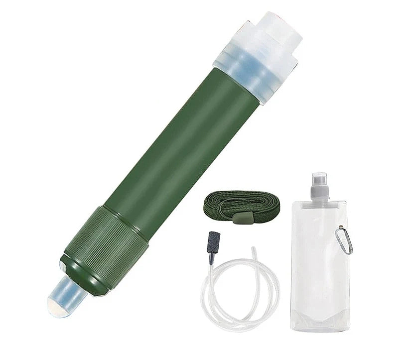 Portable Mini Camping Water Filter Straw with Water Bag