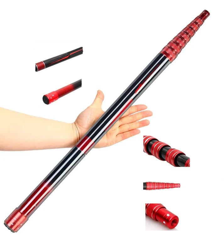 Telescoping Foldable Landing Net Pole – Carbon Fiber
