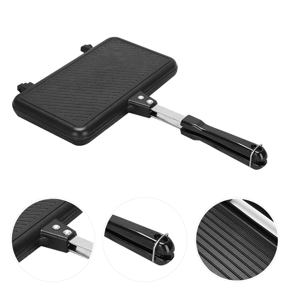 Double-Sided Sandwich Fry Maker – Non-Stick Kitchen and Camping Cookware