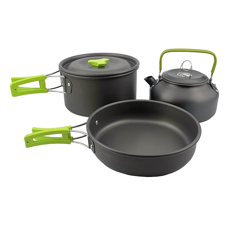 Camping Cookware Kit: Lightweight Aluminum Cooking Set for Outdoor Adventures