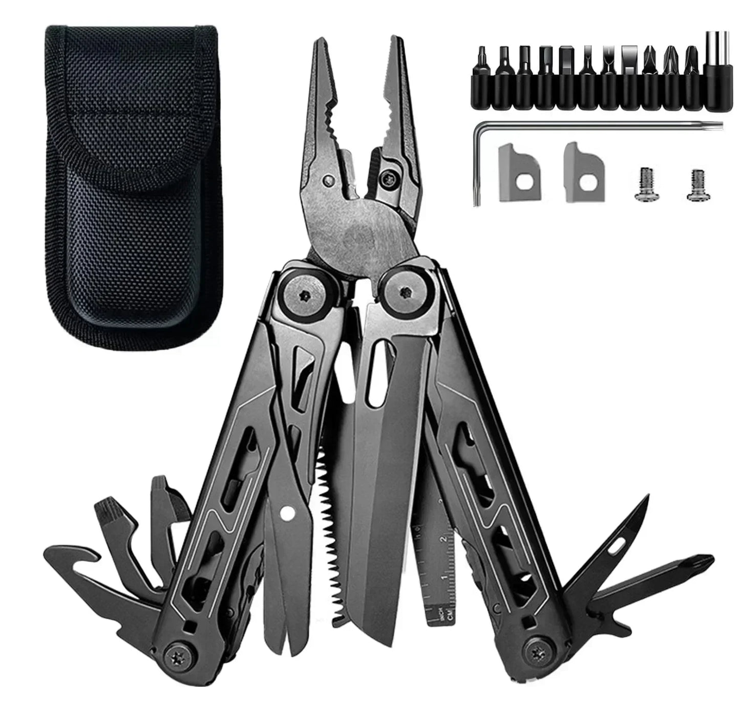 28-in-1 Camping Multitool – All-in-One Survival Tool