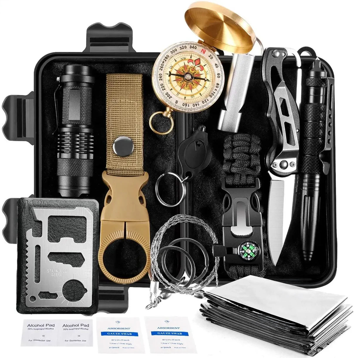 Multi-Function Outdoor Survival Kit – EDC Tools for Camping