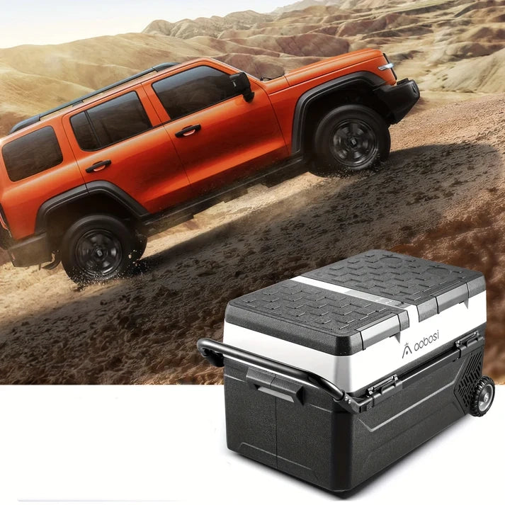 Portable Electric Dual-Zone Fridge Freezer – Travel-Ready Cooling for Camping & Trucking