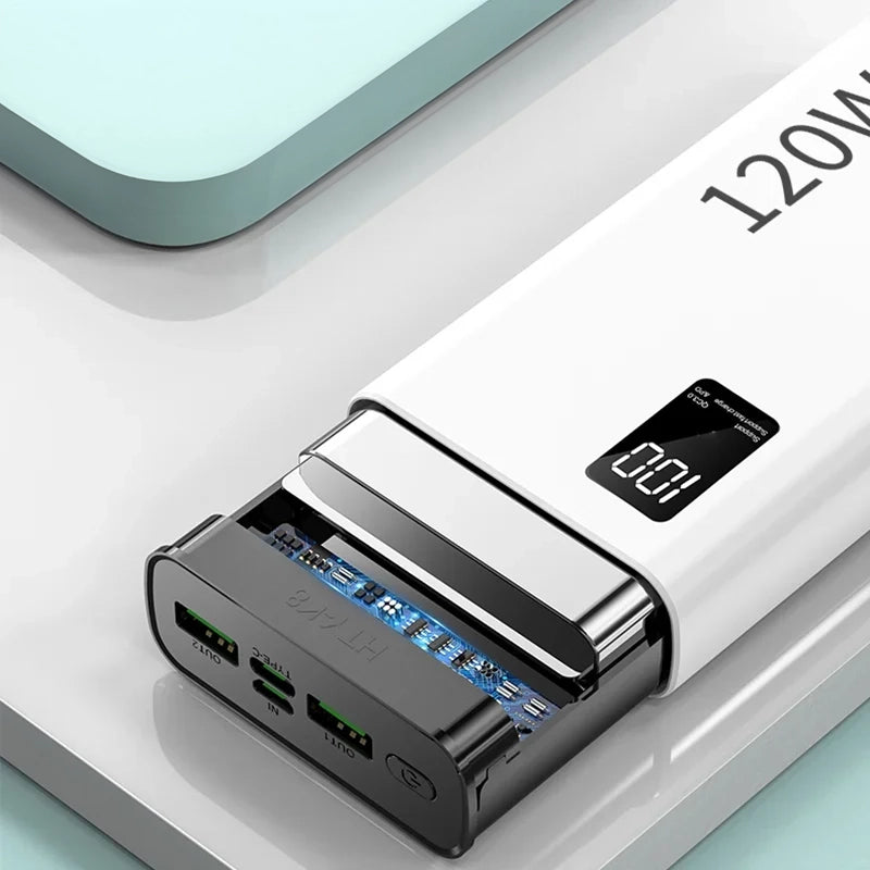 120W Power Bank - 50,000mAh Ultra-Fast Charging for All Devices