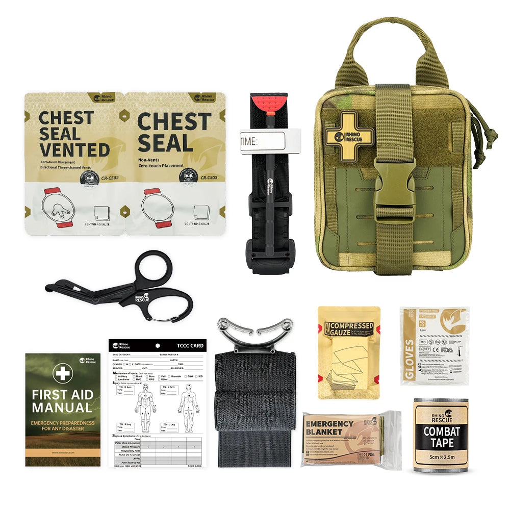 Rhino Rescue EDC First Aid Kit – Tactical Trauma Pouch