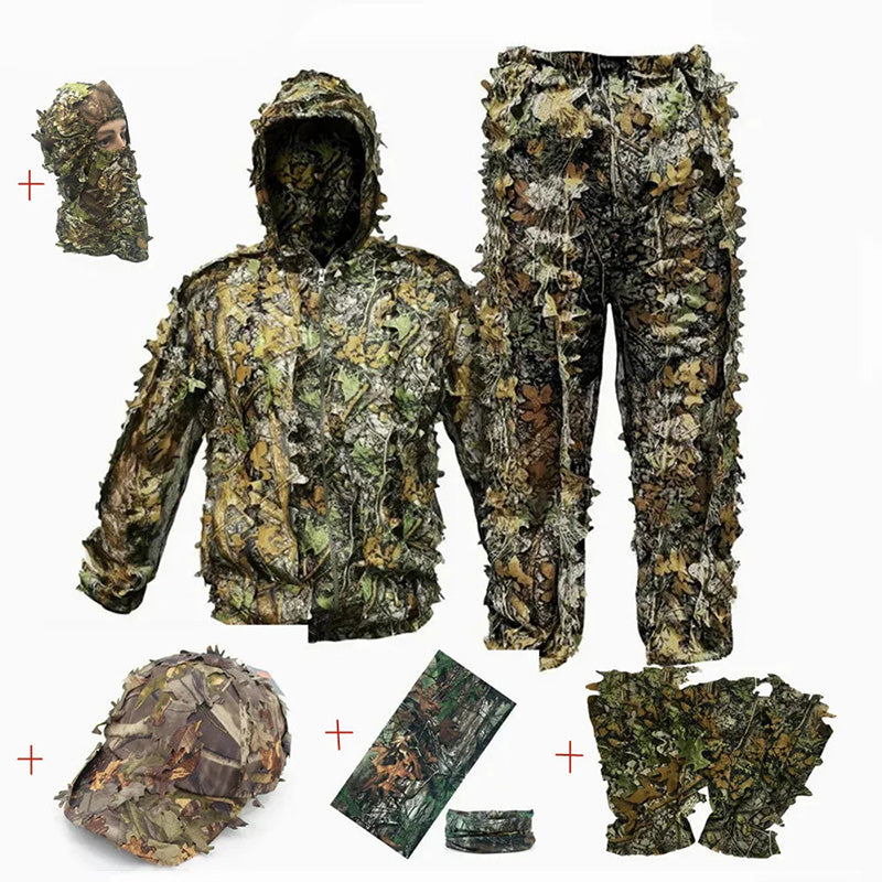 3D Leaf Bionic Camouflage Ghillie Suit for Ultimate Stealth and Comfort