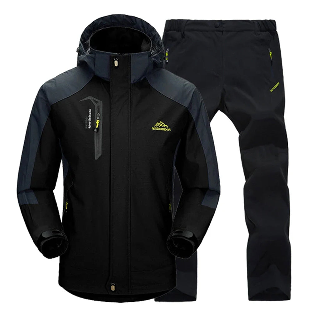 Outdoor Hiking Jacket and Pants Set for Men