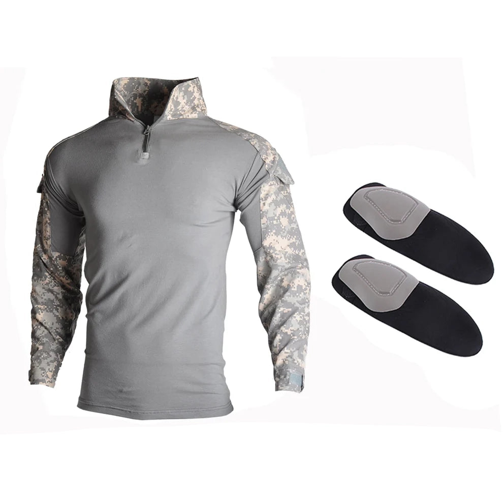 Slim Fit Army Shirt & Camouflage Cargo Pants