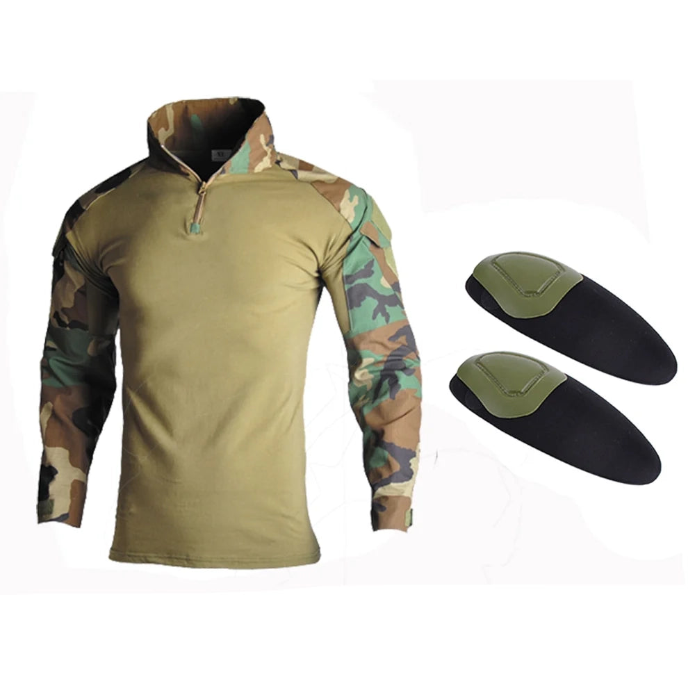 Slim Fit Army Shirt & Camouflage Cargo Pants