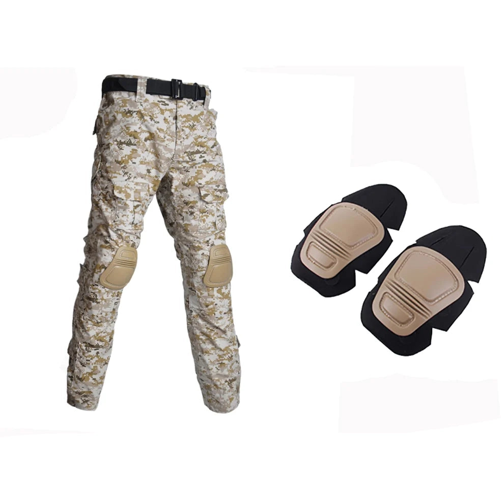 Slim Fit Army Shirt & Camouflage Cargo Pants