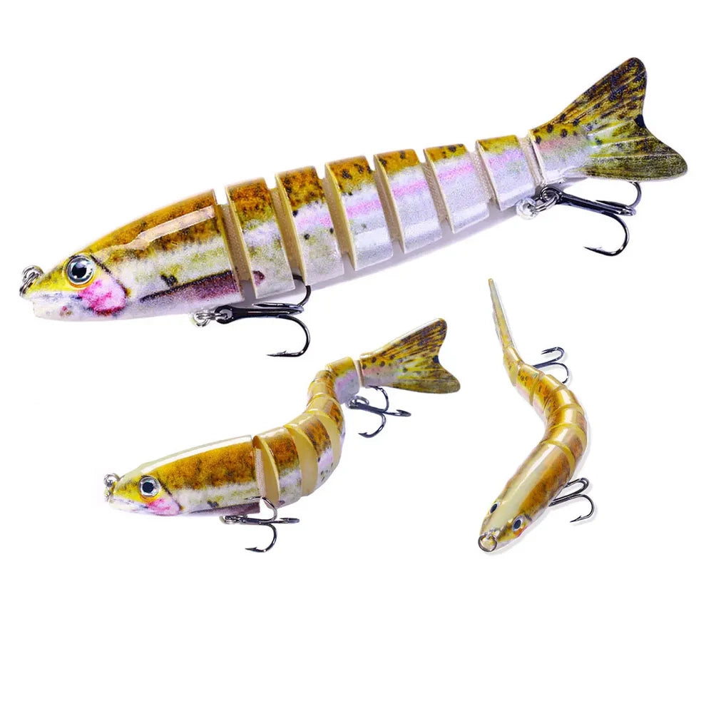 Multi-Jointed Sinking Fishing Lure – Lifelike Swimmer with Sharp Hooks