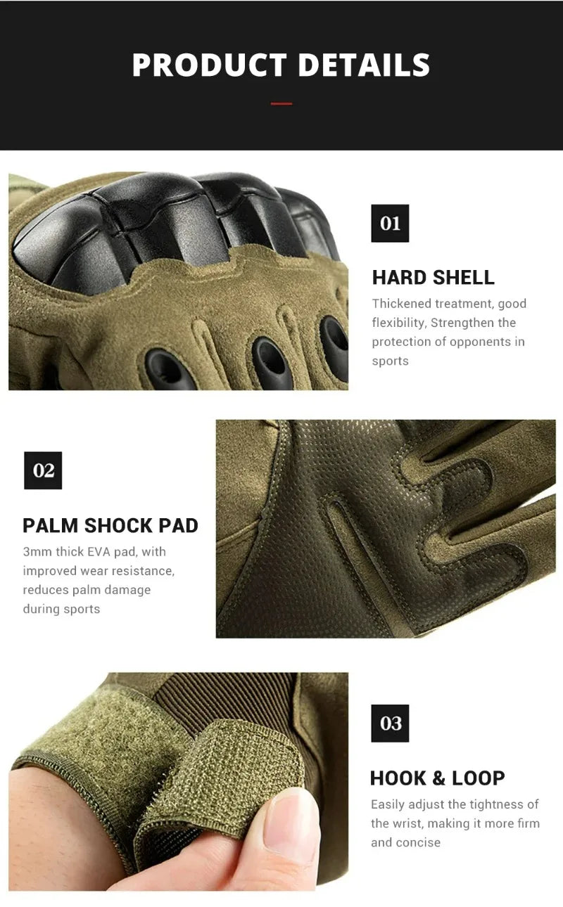 Survival Now™ Motorcycle Camping Cycling Hiking Rock Climbing Tactical Gloves