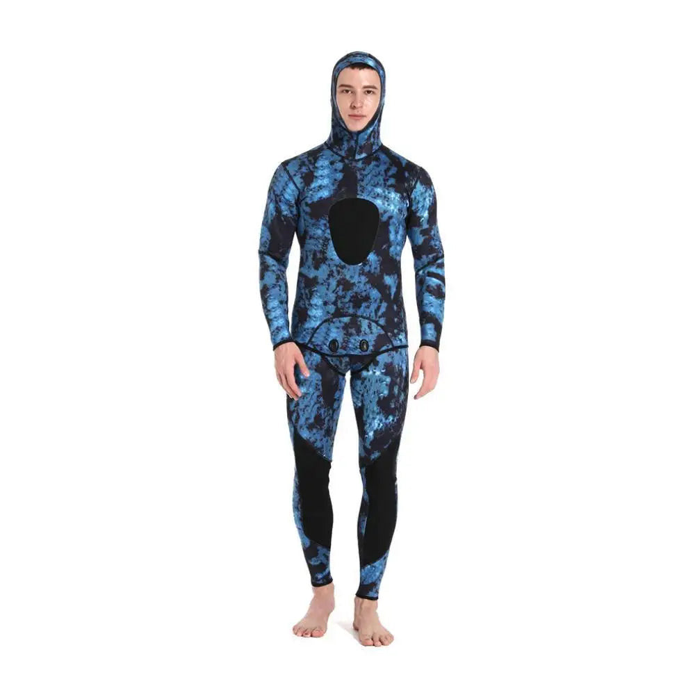 Camouflage 3mm Neoprene Wetsuit - Two-Piece for Diving