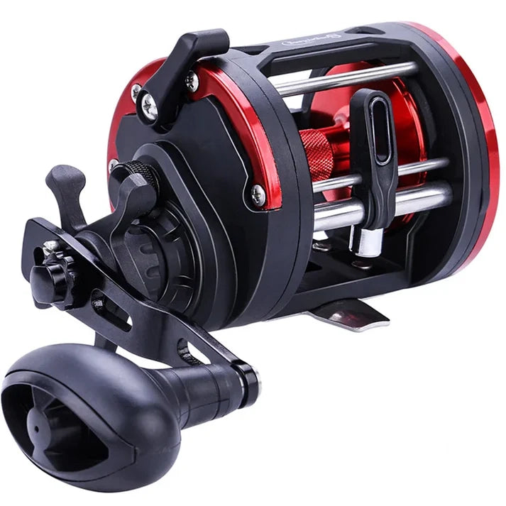 Saltwater Fishing Reel, Premium Round Baitcasting for Trolling & Casting