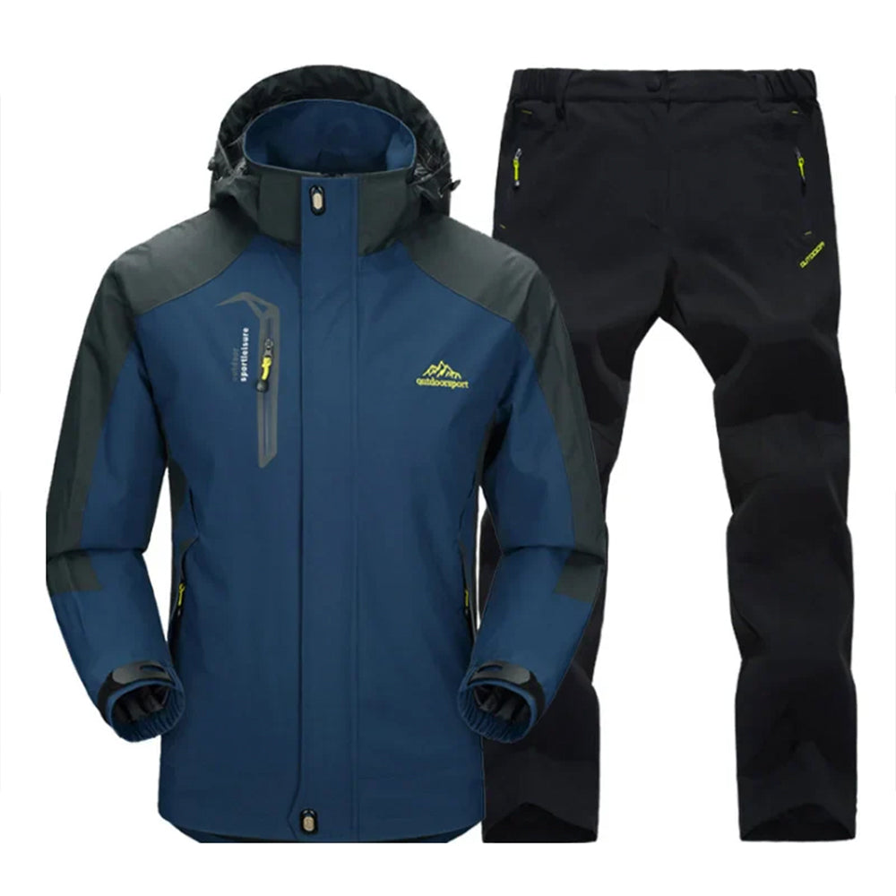 Outdoor Hiking Jacket and Pants Set for Men