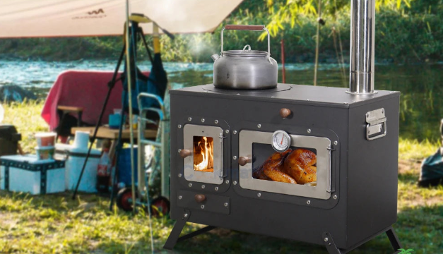 Wood Stove with Pizza Oven | Portable Outdoor Cooking