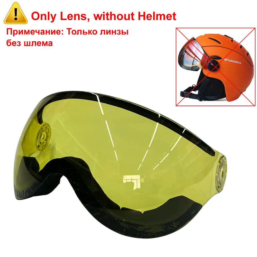 Professional Half-Covered Ski Helmet with Goggle Strap – Lightweight Winter Sports Protection