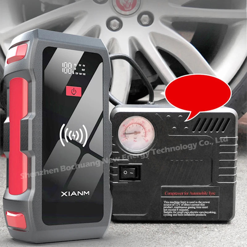 1800A Car Jump Starter & 12000mAh Power Bank