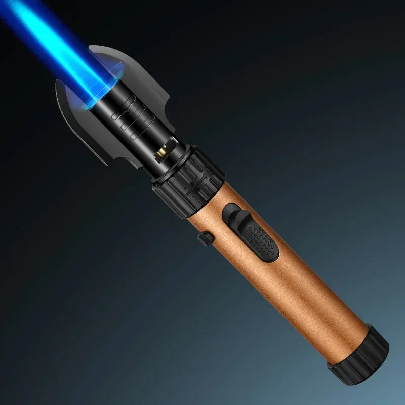 Powerful Blue Flame Jet Torch, Refillable Windproof Butane Lighter