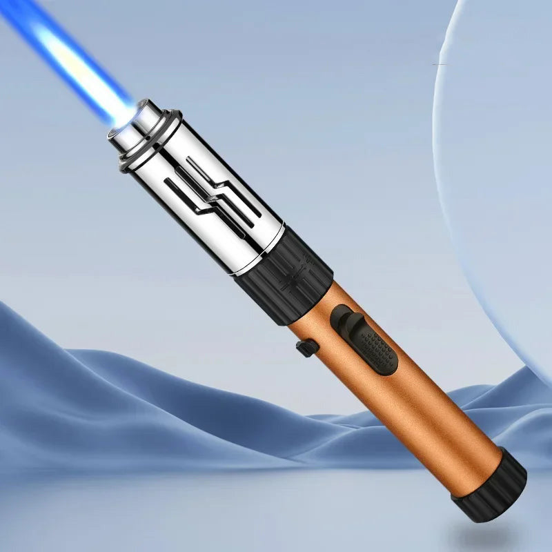 Powerful Blue Flame Jet Torch, Refillable Windproof Butane Lighter