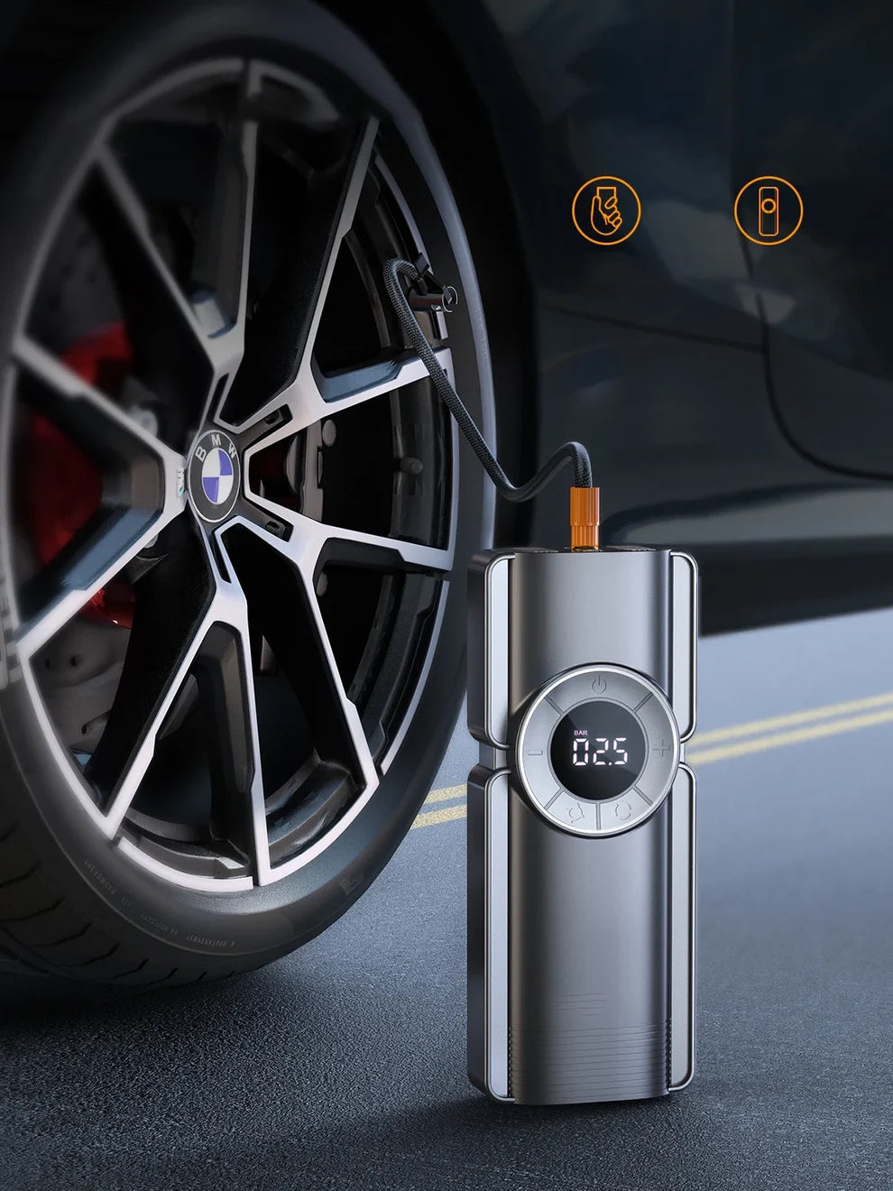 4-in-1 Jump Starter with Air Compressor, Power Bank