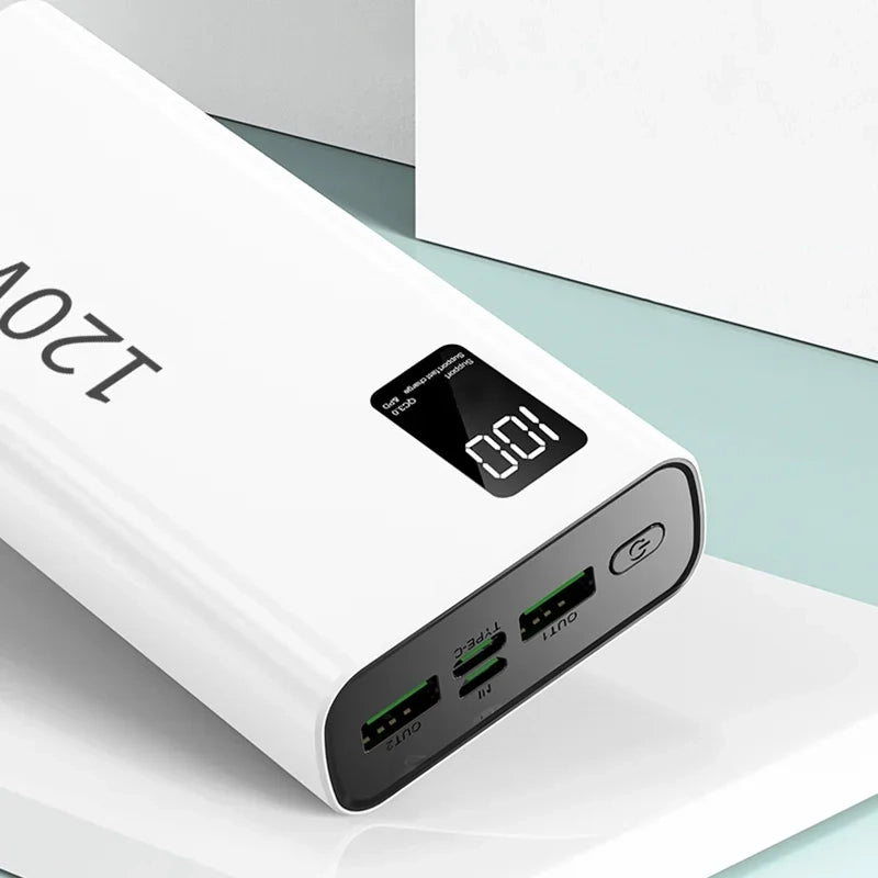 120W Power Bank - 50,000mAh Ultra-Fast Charging for All Devices