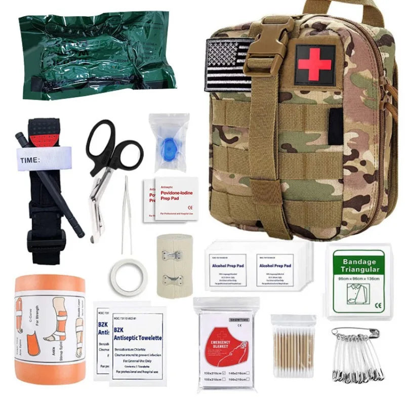 Outdoor Survival Tool Kit with First Aid – All-in-One Camping Gear