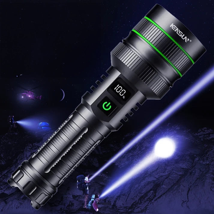 Super Long Range Tactical Torch – 10,000 Lumens & USB-C Rechargeable