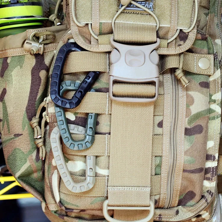 Tactical D-Ring Grimlock Carabiner Clip, 4-Pack
