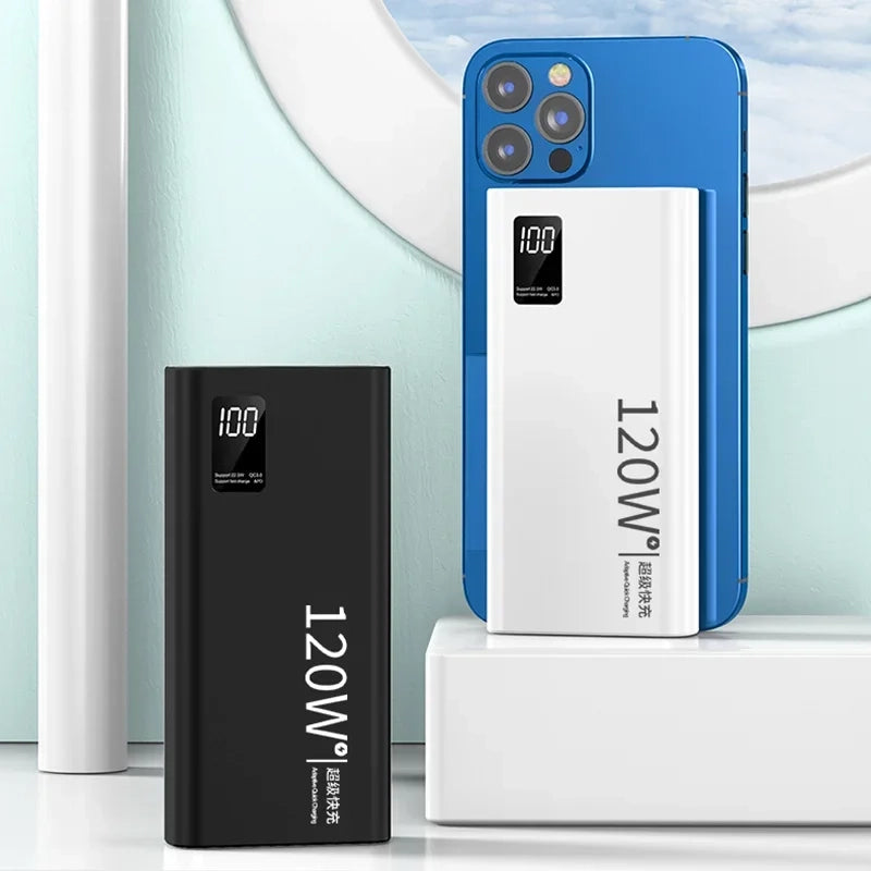 120W Power Bank - 50,000mAh Ultra-Fast Charging for All Devices