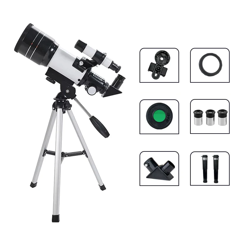 30070 Astronomical Telescope – 300x Zoom, 70mm HD Lens