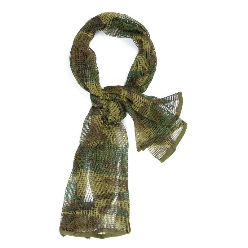 Tactical Camo Mesh Scarf Veil - Durable, Versatile, Lightweight