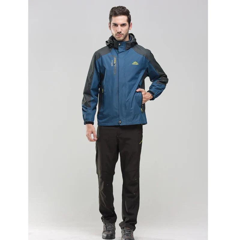 Outdoor Hiking Jacket and Pants Set for Men