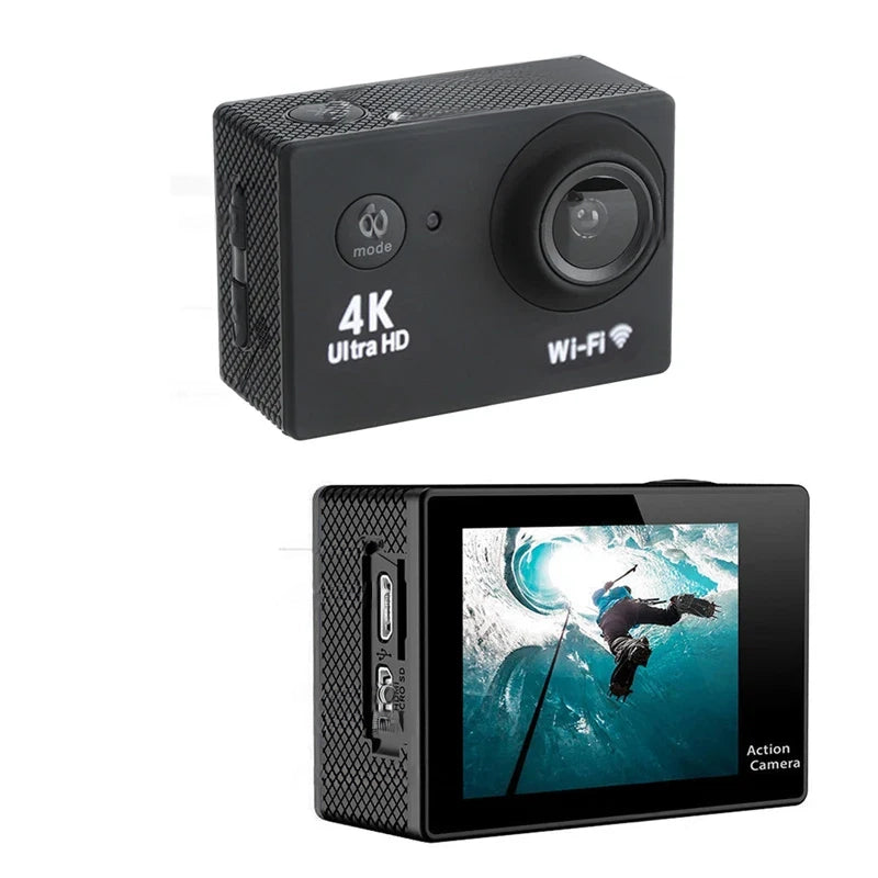 Action Camera - 4K Ultra HD, Waterproof & WiFi-Enabled