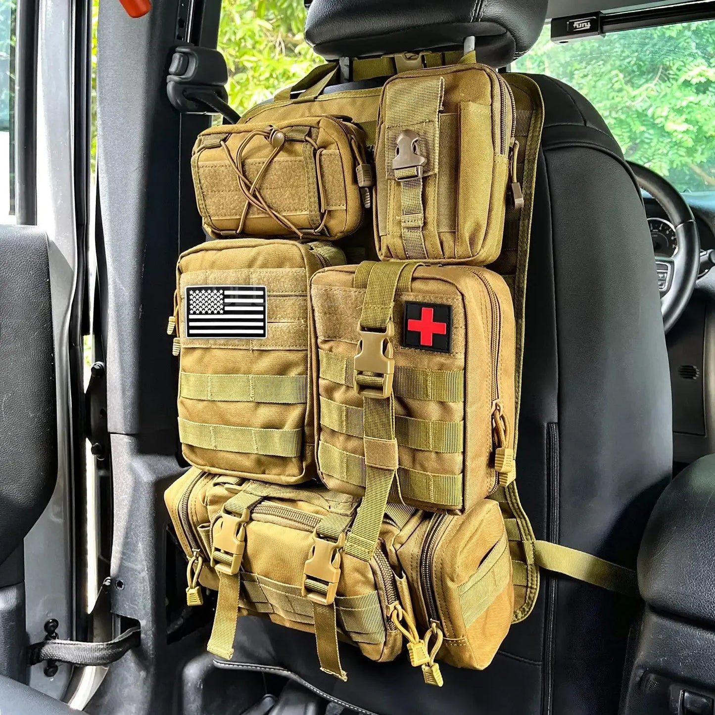 Tactical Molle Car Seat Back Organizer