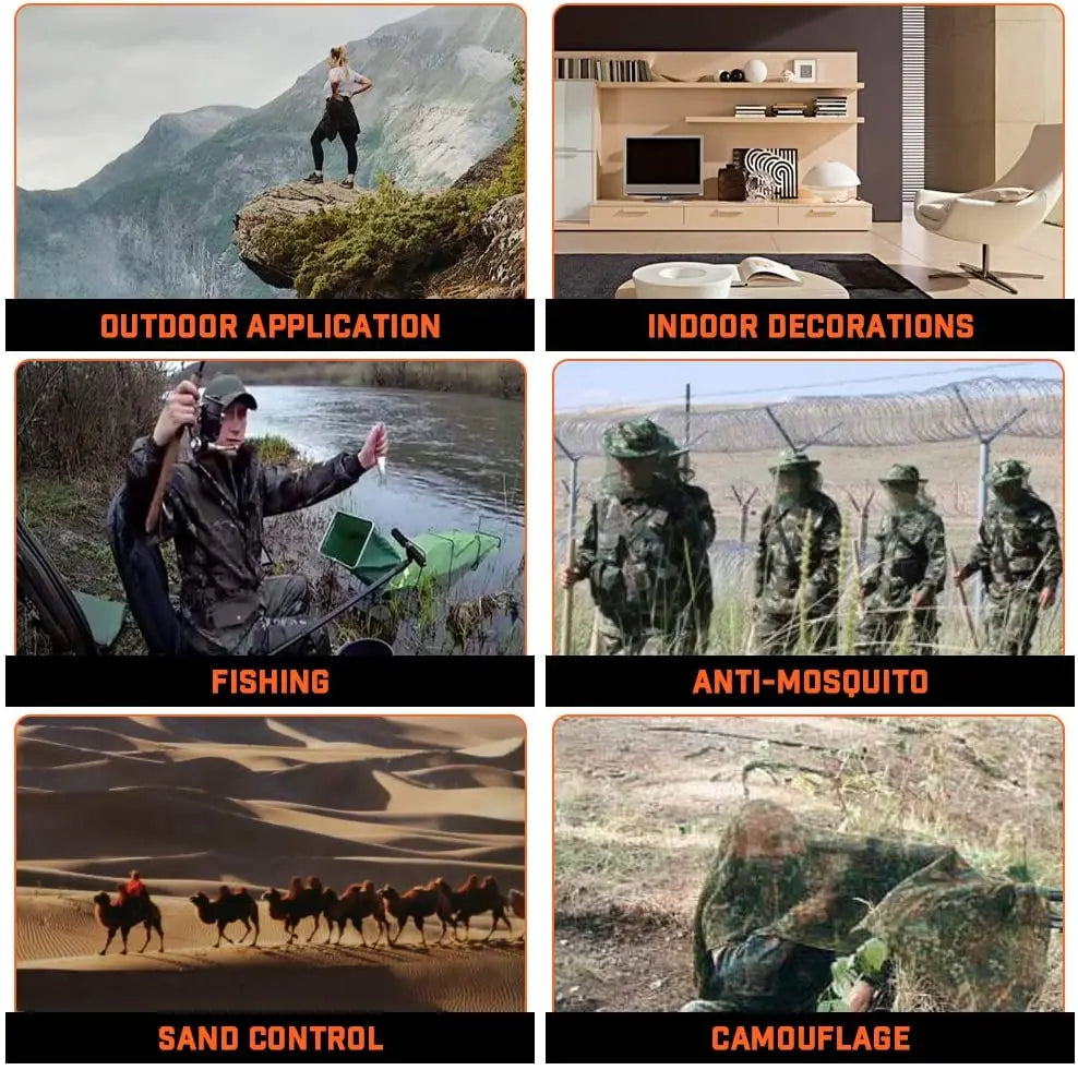 Survival Now™ Camouflage Netting Tactical Mesh Scarf