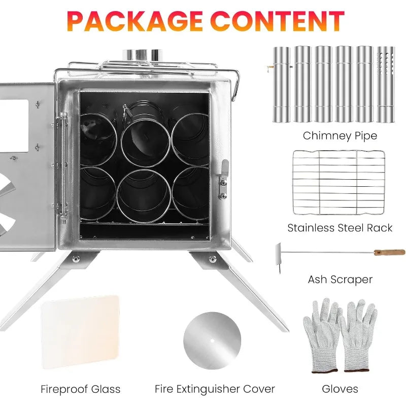 Stainless Steel Camping Stove – The Ultimate Wood-Burning Solution for Outdoor Adventures