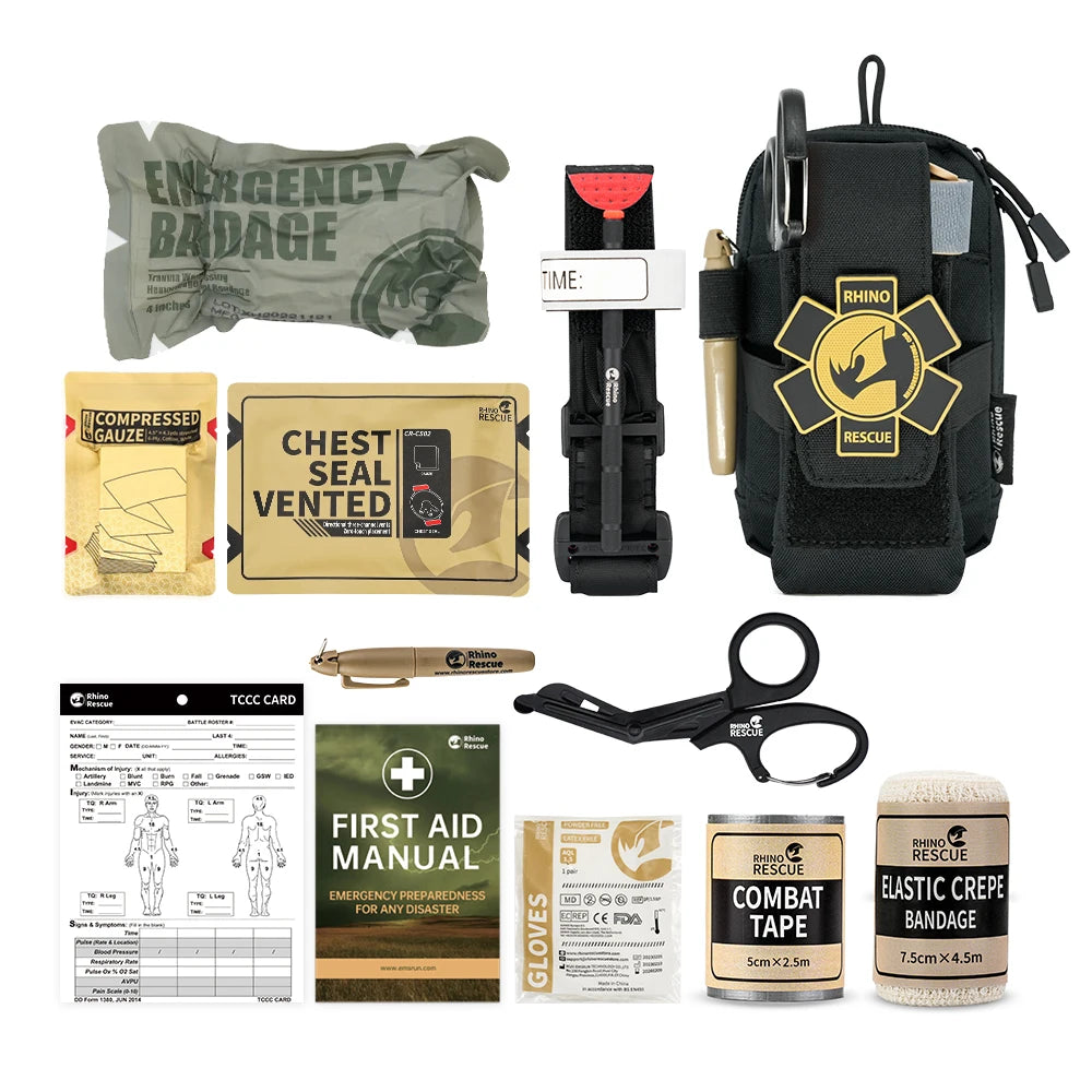 Rhino Rescue EDC First Aid Kit – Tactical Trauma Pouch