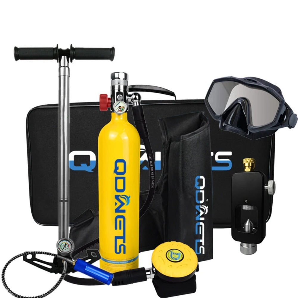 1L Mini Scuba Diving Tank, Refillable Oxygen Cylinder for Divers